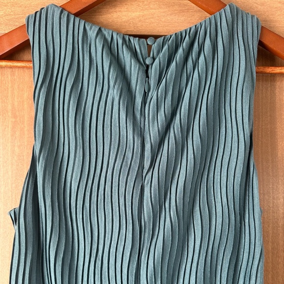 NWT Anthropologie Turquoise Marina Plisse Jumpsuit size M - Picture 8 of 15